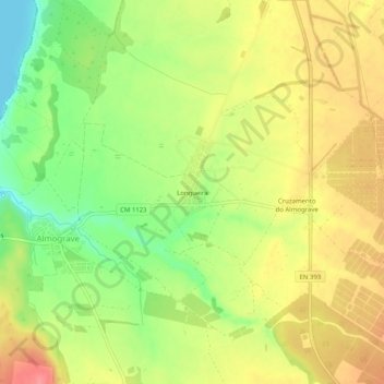 Mapa topográfico Longueira, altitude, relevo