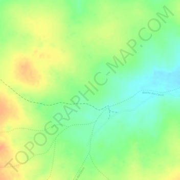 Mapa topográfico Pedra Furada, altitude, relevo