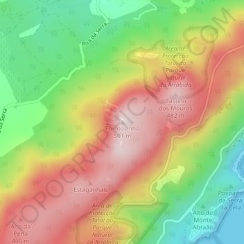 Mapa topográfico Formosinho, altitude, relevo