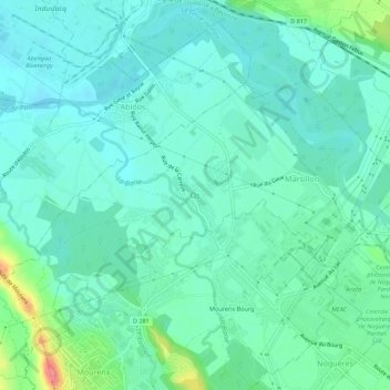 Mapa topográfico Os, altitude, relevo