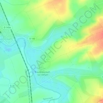 Mapa topográfico La croix, altitude, relevo