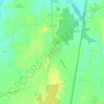 Mapa topográfico La Commodité, altitude, relevo