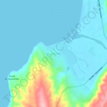 Mapa topográfico Quicombo, altitude, relevo