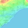 Mapa topográfico Leven, altitude, relevo
