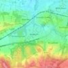 Mapa topográfico Bewbush, altitude, relevo