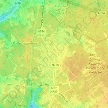 Mapa topográfico Wiemesmeer, altitude, relevo