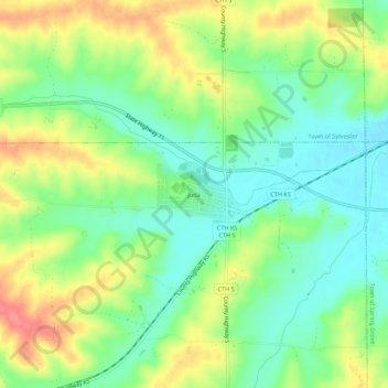 Mapa topográfico Juda, altitude, relevo
