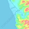 Mapa topográfico Ayampe, altitude, relevo