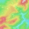 Mapa topográfico Les Minières, altitude, relevo