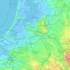 Mapa topográfico Betuwe, altitude, relevo