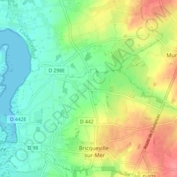 Mapa topográfico La Blanche Maison, altitude, relevo