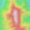 Mapa topográfico Biri Rante, altitude, relevo