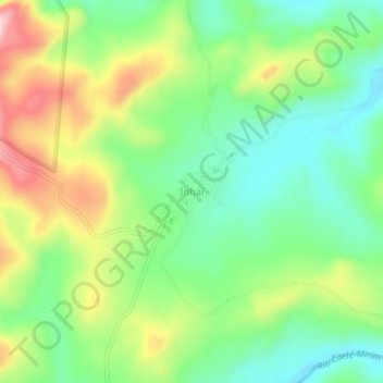Mapa topográfico Inhaí, altitude, relevo