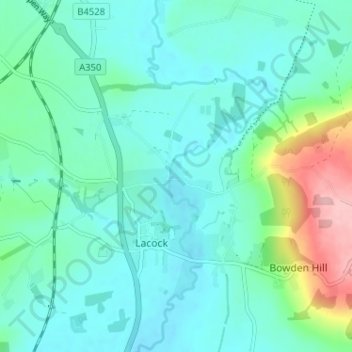 Mapa topográfico Reybridge, altitude, relevo
