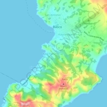 Mapa topográfico Kaychanarianan, altitude, relevo