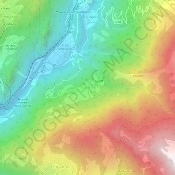 Mapa topográfico Montfort, altitude, relevo