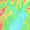 Mapa topográfico Aubenas, altitude, relevo