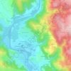 Mapa topográfico Courbignac, altitude, relevo