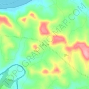 Mapa topográfico Sao Luiz, altitude, relevo