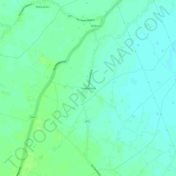 Mapa topográfico Gambellara, altitude, relevo