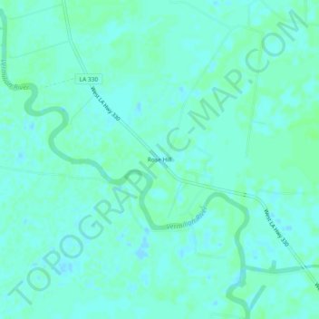 Mapa topográfico Rose Hill, altitude, relevo