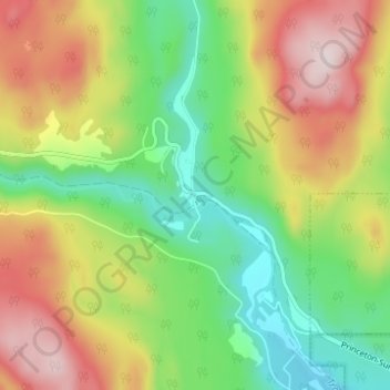 Mapa topográfico Faulder, altitude, relevo