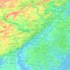 Mapa topográfico Philadelphia, altitude, relevo