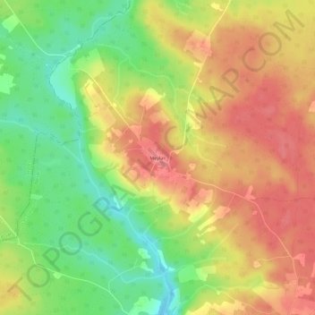 Mapa topográfico Meylan, altitude, relevo