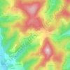 Mapa topográfico Valtorte, altitude, relevo