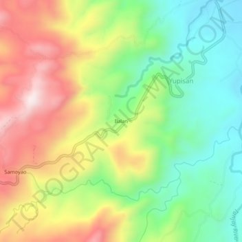 Mapa topográfico Ilalan, altitude, relevo