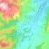 Mapa topográfico Tourtousse, altitude, relevo