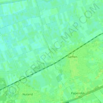 Mapa topográfico Elst, altitude, relevo