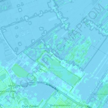 Mapa topográfico Molenpolder, altitude, relevo