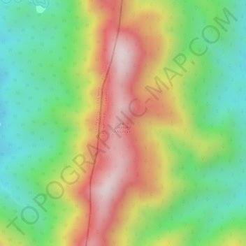 Mapa topográfico Caraballo Mountain, altitude, relevo