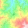 Mapa topográfico Jilili, altitude, relevo