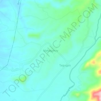 Mapa topográfico Mahayahay, altitude, relevo