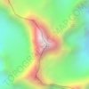 Mapa topográfico Siula Grande, altitude, relevo