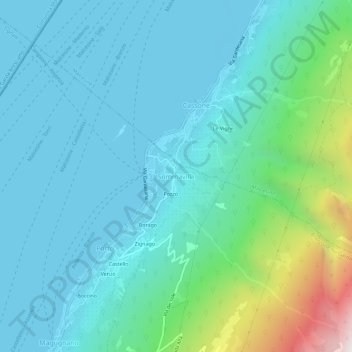 Mapa topográfico Sommavilla, altitude, relevo