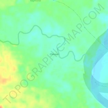 Mapa topográfico Chicosa, altitude, relevo