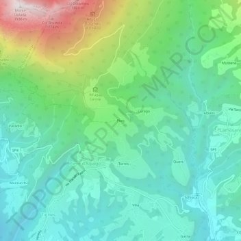 Mapa topográfico Plois, altitude, relevo