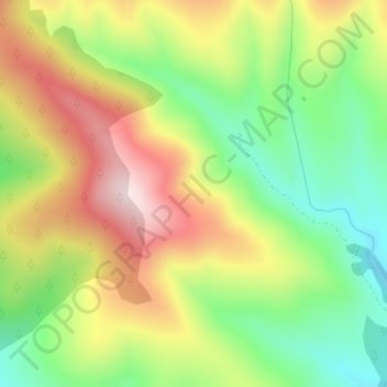 Mapa topográfico Chollas, altitude, relevo