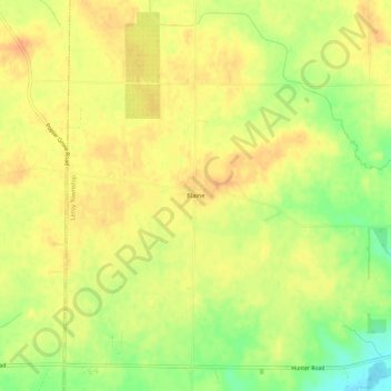 Mapa topográfico Blaine, altitude, relevo