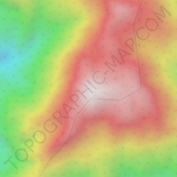Mapa topográfico Botto Tallu, altitude, relevo