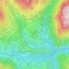 Mapa topográfico Canvento, altitude, relevo