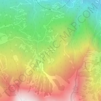 Mapa topográfico Pian Gelassa, altitude, relevo