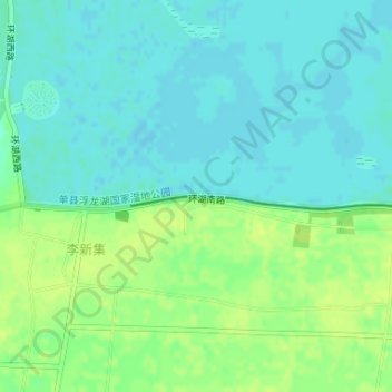 Mapa topográfico 鱼跃龙门, altitude, relevo
