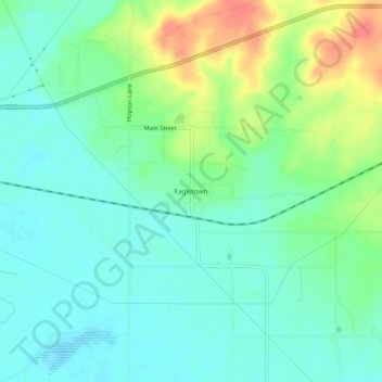 Mapa topográfico Eagletown, altitude, relevo