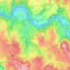 Mapa topográfico Jalouneix, altitude, relevo