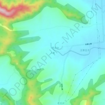 Mapa topográfico 人寿, altitude, relevo