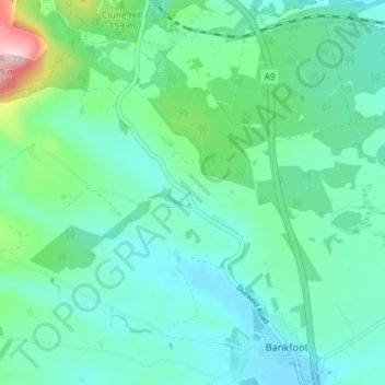Mapa topográfico Waterloo, altitude, relevo